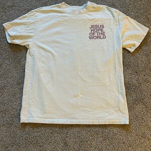 Cream Crew Neck Short Sleeve Tee